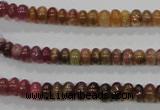 CTO68 15.5 inches 4*6mm rondelle natural tourmaline gemstone beads