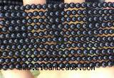 CTO710 15.5 inches 4mm round black tourmaline gemstone beads