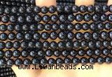 CTO711 15.5 inches 6mm round black tourmaline gemstone beads