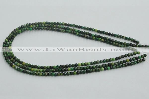 CTP01 15.5 inches 4mm round yellow green pine gemstone beads wholesale