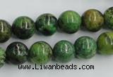 CTP05 15.5 inches 12mm round yellow green pine gemstone beads wholesale