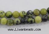 CTP101 15.5 inches 6mm round yellow pine turquoise beads wholesale