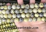 CTP224 15.5 inches 12mm round yellow turquoise beads wholesale