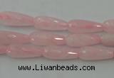 CTR01 15.5 inches 6*16mm faceted teardrop rose quartz beads