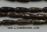 CTR05 15.5 inches 6*16mm faceted teardrop bronzite gemstone beads