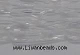 CTR130 15.5 inches 10*30mm faceted teardrop white crystal beads