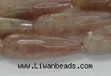 CTR134 15.5 inches 10*30mm faceted teardrop strawberry quartz beads