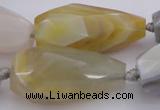 CTR212 15.5 inches 15*25mm - 16*40mm faceted teardrop Botswana agate beads