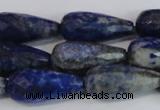 CTR303 15.5 inches 12*25mm faceted teardrop lapis lazuli beads