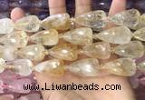 CTR351 15.5 inches 15*25mm faceted teardrop citrine beads