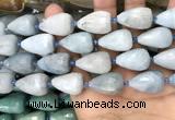 CTR355 15.5 inches 15*22mm faceted teardrop aquamarine beads