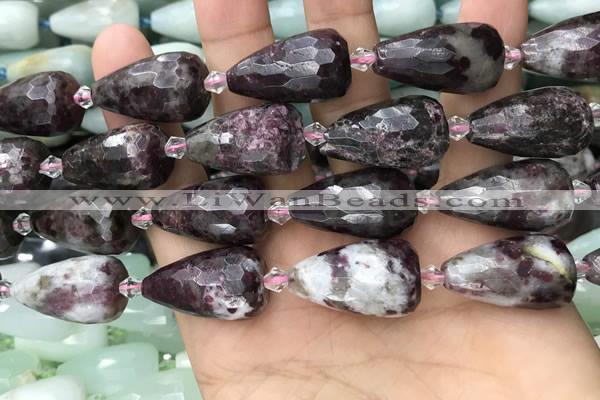 CTR360 15.5 inches 15*25mm faceted teardrop tourmaline beads