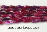 CTR402 15.5 inches 8*20mm teardrop agate beads wholesale