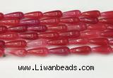 CTR403 15.5 inches 8*20mm teardrop agate beads wholesale