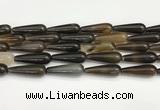 CTR414 15.5 inches 10*30mm teardrop agate beads wholesale