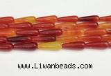 CTR418 15.5 inches 10*30mm teardrop agate beads wholesale