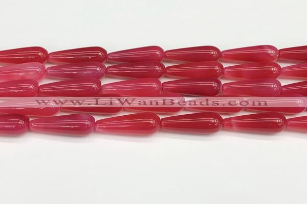 CTR419 15.5 inches 10*30mm teardrop agate beads wholesale