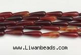 CTR421 15.5 inches 10*30mm teardrop agate beads wholesale