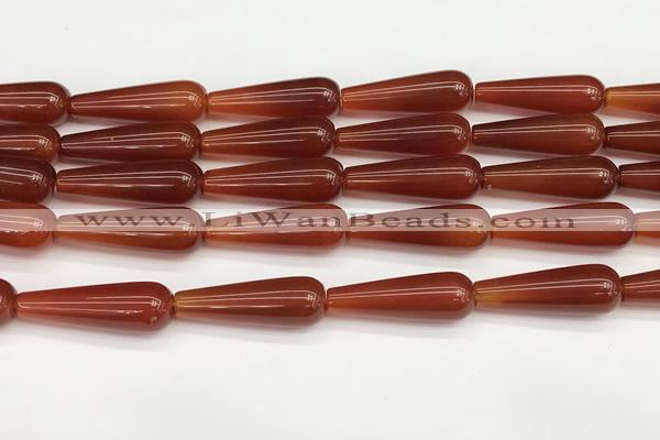 CTR422 15.5 inches 10*30mm teardrop agate beads wholesale