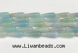 CTR424 15.5 inches 10*30mm teardrop agate beads wholesale