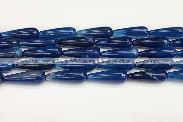 CTR428 15.5 inches 10*30mm teardrop agate beads wholesale