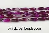 CTR441 15.5 inches 8*20mm faceted teardrop agate beads wholesale