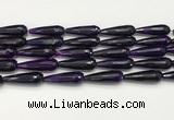 CTR454 15.5 inches 10*30mm faceted teardrop agate beads wholesale