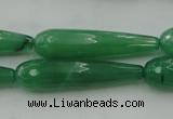 CTR50 15.5 inches 10*40mm faceted teardrop green aventurine beads