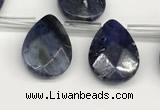 CTR672 Top drilled 10*14mm faceted briolette sodalite beads