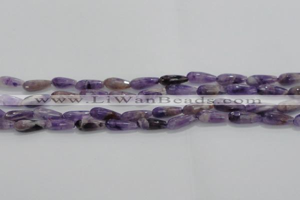 CTR71 15.5 inches 6*16mm faceted teardrop dogtooth amethyst beads