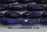 CTR76 15.5 inches 6*16mm faceted teardrop lapis lazuli beads