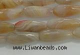 CTR80 15.5 inches 6*16mm faceted teardrop yellow agate beads