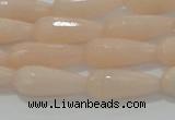 CTR96 15.5 inches 8*20mm faceted teardrop pink aventurine beads