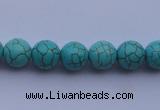 CTU05 15.5 inches 12mm round blue turquoise strand beads Wholesale