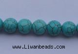 CTU06 15.5 inches 14mm round blue turquoise strand beads Wholesale