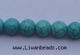 CTU07 15.5 inches 16mm round blue turquoise strand beads Wholesale