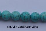 CTU08 15.5 inches 18mm round blue turquoise strand beads Wholesale