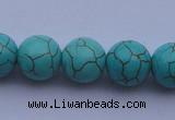 CTU11 15.5 inches 30mm round blue turquoise strand beads Wholesale