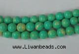 CTU1161 15.5 inches 6mm round synthetic turquoise beads wholesale