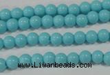 CTU1211 15.5 inches 6mm round synthetic turquoise beads