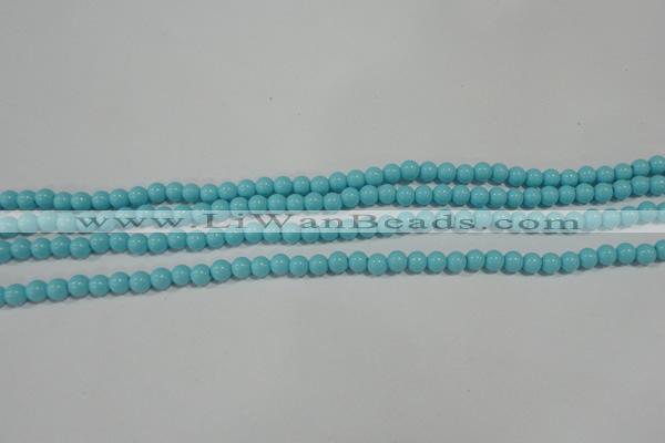 CTU1211 15.5 inches 6mm round synthetic turquoise beads