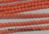 CTU1310 15.5 inches 3mm round synthetic turquoise beads