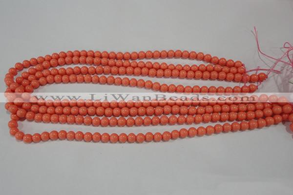 CTU1312 15.5 inches 6mm round synthetic turquoise beads