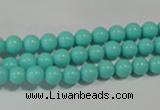 CTU1382 15.5 inches 6mm round synthetic turquoise beads