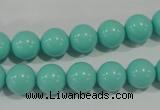 CTU1385 15.5 inches 12mm round synthetic turquoise beads