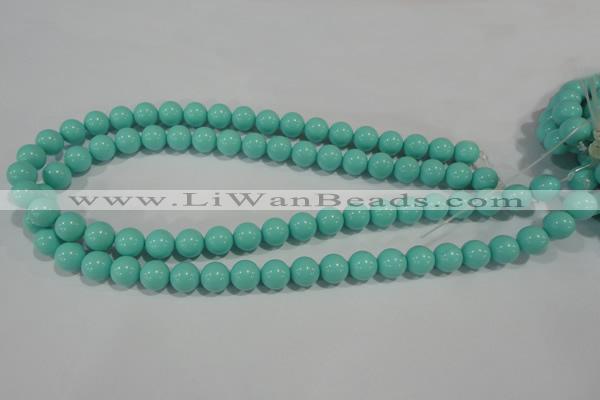 CTU1385 15.5 inches 12mm round synthetic turquoise beads