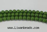 CTU1390 15.5 inches 4mm round synthetic turquoise beads