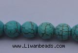 CTU14 15.5 inches 10mm faceted round blue turquoise beads Wholesale