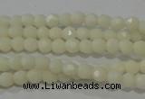 CTU1441 15.5 inches 3mm faceted round synthetic turquoise beads