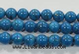 CTU1623 15.5 inches 10mm round synthetic turquoise beads